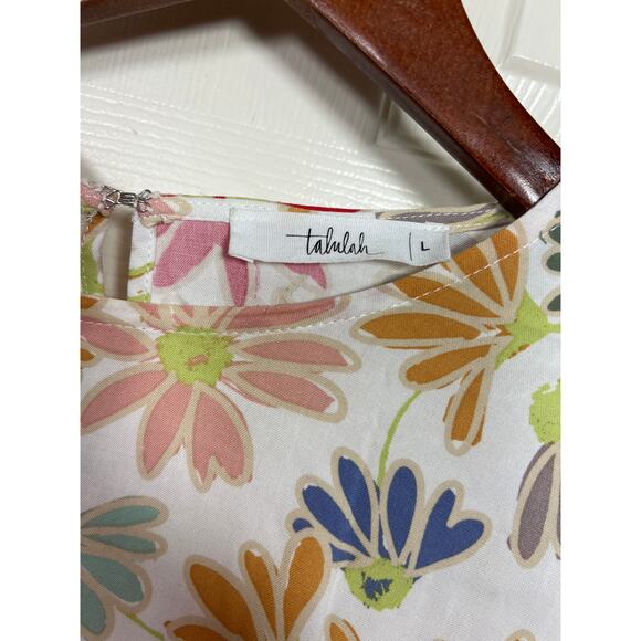 Talulah Anthropologie Flower Swing Dress Braided Tie Mini Dress Women's Large - Picture 3 of 11